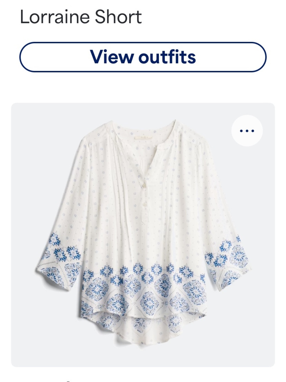 fun 2 fun White Tunic with Blue Border
